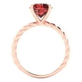 thumbnail image 4 of 2 ct Round Cut Natural Garnet Solitaire Engagement Ring for Women in 18K Rose Gold, 4 of 5