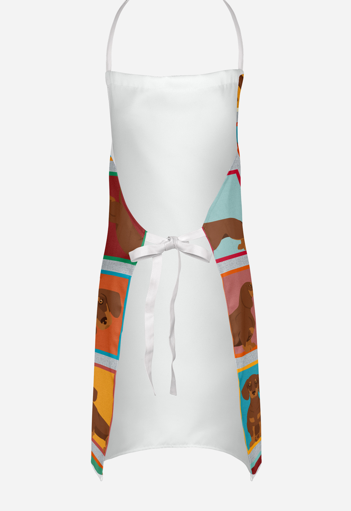 Lots of Chocolate and Tan Dachshund Apron 27 in x 30 in