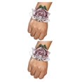 thumbnail image 3 of Toystoory Ramillete de muñeca con rosa encantadora, accesorio hermoso y femenino, ramillete de muñeca con rosa de satén hecho a mano Type7 NO7, 3 of 6