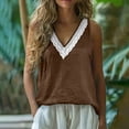 thumbnail image 2 of Vivianyo HD Women's Scoop Neck Sequin Sleeveless Tank Top, Casual Sparkle Party Evening Cami Vest Top, Women's Coffee, Sizes S-2XL, 2 of 9