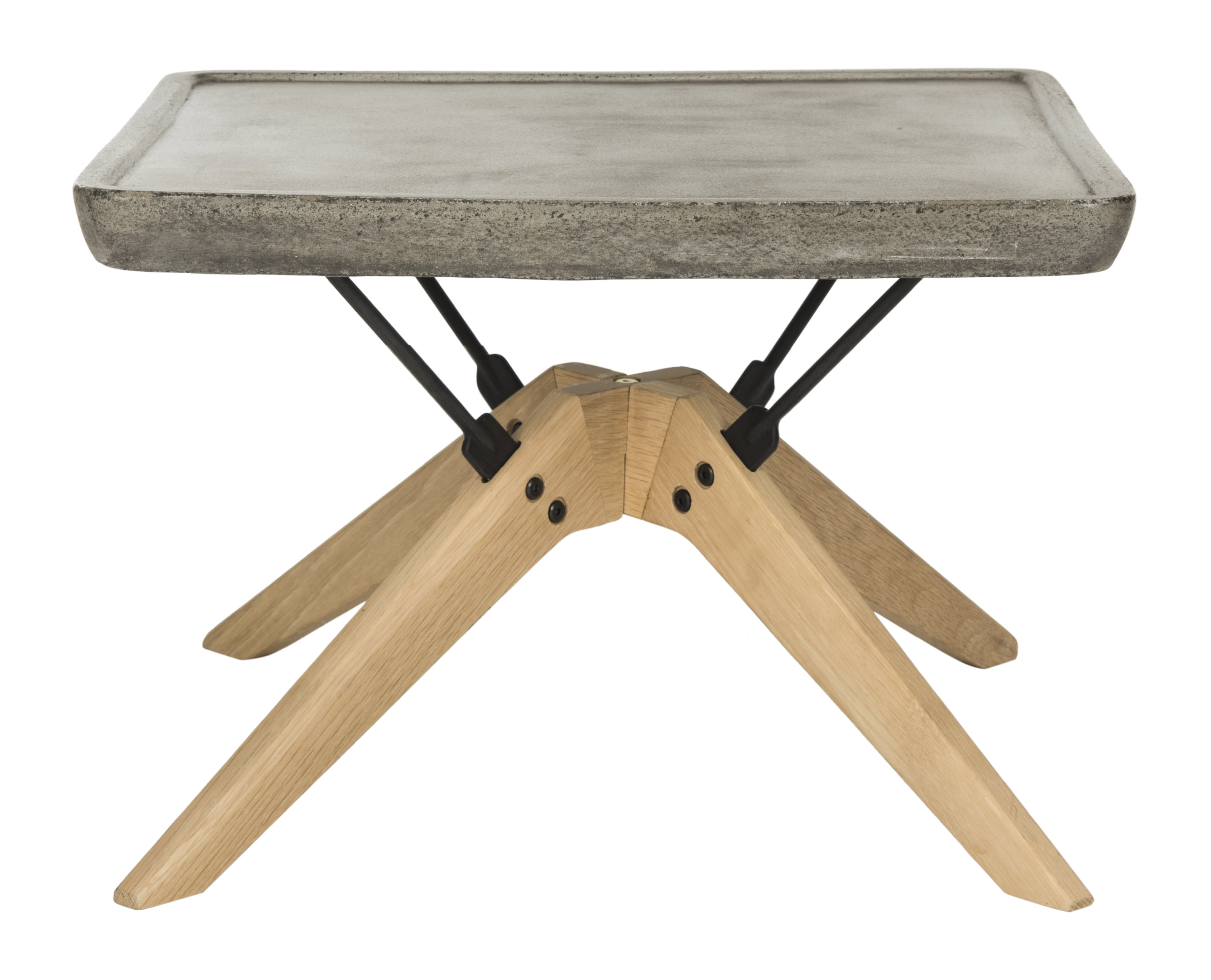 Safavieh Delartin Outdoor Modern Concrete Coffee Table - Dark Grey