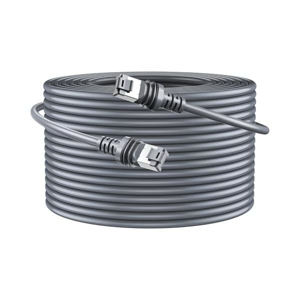 wonima11 150FT Starlink Gen 3 Cable, Waterproof Satellite Replacement Standard V3 Cord, for Starlink Rectangular Satellite Gen 3 Cable Extension Accessories (150FT/46M)