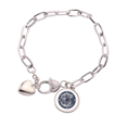 thumbnail image 1 of Pulsera de cadena de corazón Olas Compass Circle Art joyería encanto moda, 1 of 3