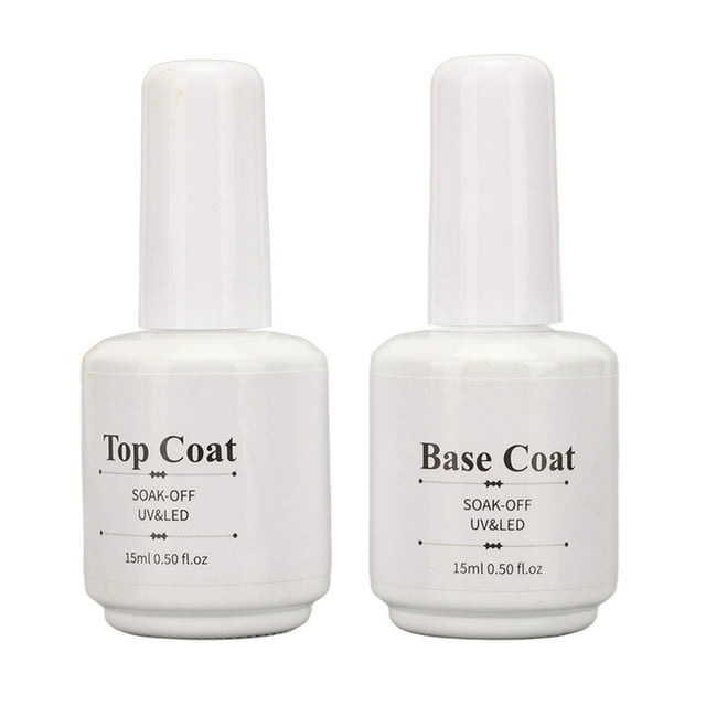 Nail Base Top Coat Set, UV Gel Polish Set Healthy For Nail Salon