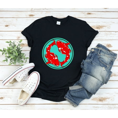 Koi Fish Shirt Cute Fish Shirt Japanese Aesthetic Shirt Japanese Koi Kawaii Fish Fishing Shirt For Women Carp Fish