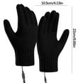 thumbnail image 6 of AuroraX Thick Usb Heated Gloves Wool Touchscreen Knit Black Winter Gloves Warm Cold Weather Insulated Gloves with Wrist for Women Men, 6 of 6
