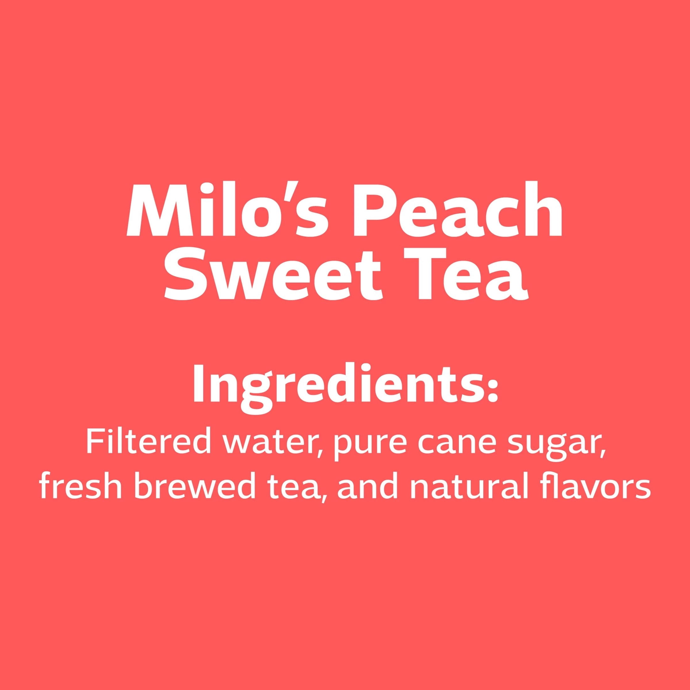 Milo's Peach Sweet Tea, 128 fl oz