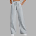 thumbnail image 2 of YDFCWXW Women's Low Rise Loose Sweatpants Y2k Elastic Waist Wide Leg Lounge Sweat Pants Light Gray, L, 2 of 7
