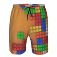 thumbnail image 3 of Fotbe Colorful Building Blocks A Trajes de Baño Estampados para Hombre, Shorts de Verano de Secado Rápido, Ropa de Playa, Bañadores-X-Large, 3 of 6