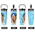 thumbnail image 5 of Donk-ey K-ong 30 Oz Tumbler with Straw, Stainless Steel Double Wall Vacuum Insulated Coffee Cup Travel Mug Gifts for Women & Men, 5 of 8