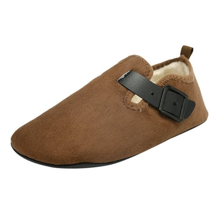 

Men And Women Couples Winter Solid Colour Home Indoor Cotton Slippers Soft Bottom Package With Thickened Velvet Warm Slippers