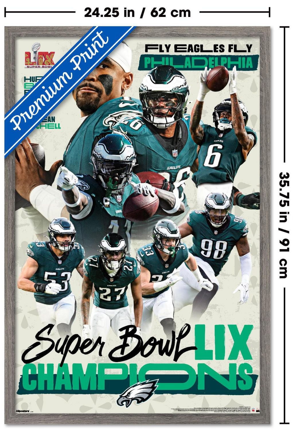NFL Philadelphia Eagles - Super Bowl LIX Champions Wall Poster