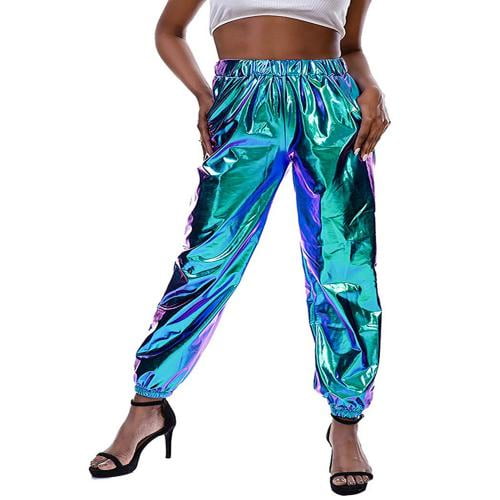HDE Reflective Joggers Pants for Women High Visibility Jogger Windbreaker Pant HDE Reflective Joggers Pants for Women High Visibility Jogger Windbreaker Pant