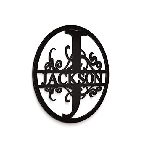 JASS GRAPHIX Initial J - Cartello di zucca in alluminio monogrammato per decorazione del prato