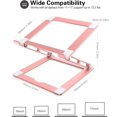 thumbnail image 4 of Support Ordinateur Portable pour Bureau, Support Ordinateur Portable Réglable Support Ordinateur Portable Riser avec Hauteur Multi-Angle Réglable Ordinateur Stand pour MacBook Air / Pro et Plus d'Ordinateurs Portables 10-17.3"-Rose Or, 4 of 5