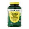 Spring Valley Turmeric Curcumin with Ginger Powder Dietary Supplement Vegetarian Capsules for General Wellness, 500 mg, 180 Count