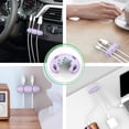 thumbnail image 5 of VEEkI 3 Pack Cable Clips Holder Compact Design Desk Cord Organizer Keeper Strong Adhesive Wire Holder for Organizing USB Cable/Power Cord/Wire Home Office and Car(Lavender), 5 of 5