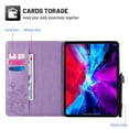 thumbnail image 4 of Dteck for iPad Pro 11 inch 4th Gen (2022)/3rd/2nd/1st Gen(2021/2020/2018),for iPad 10.9 Inch 2022/2020 iPad Air 5th/4th Embossed Butterfly PU Leather Folio Stand Case with Card Holders, Purple, 4 of 6