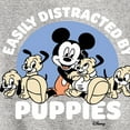 thumbnail image 3 of Disney - Mickey Mouse - Easily Distracted by Puppies - Youth Crewneck Fleece Sweatshirt, 3 of 5