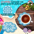 thumbnail image 4 of Kit Posavasos Artístico Con 8 Piezas Acrílico Forma Especial Muñeco Nieve Copo, 4 of 8