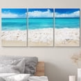 thumbnail image 3 of wall26 Canvas Print Wall Art Set Blue Ocean Horizon with Sand and Seafoam Nature Wilderness Photography Realism Rustic Scenic Colorful Travel Ultra for Living Room, Bedroom, Office - 16"x24&quot, 3 of 5