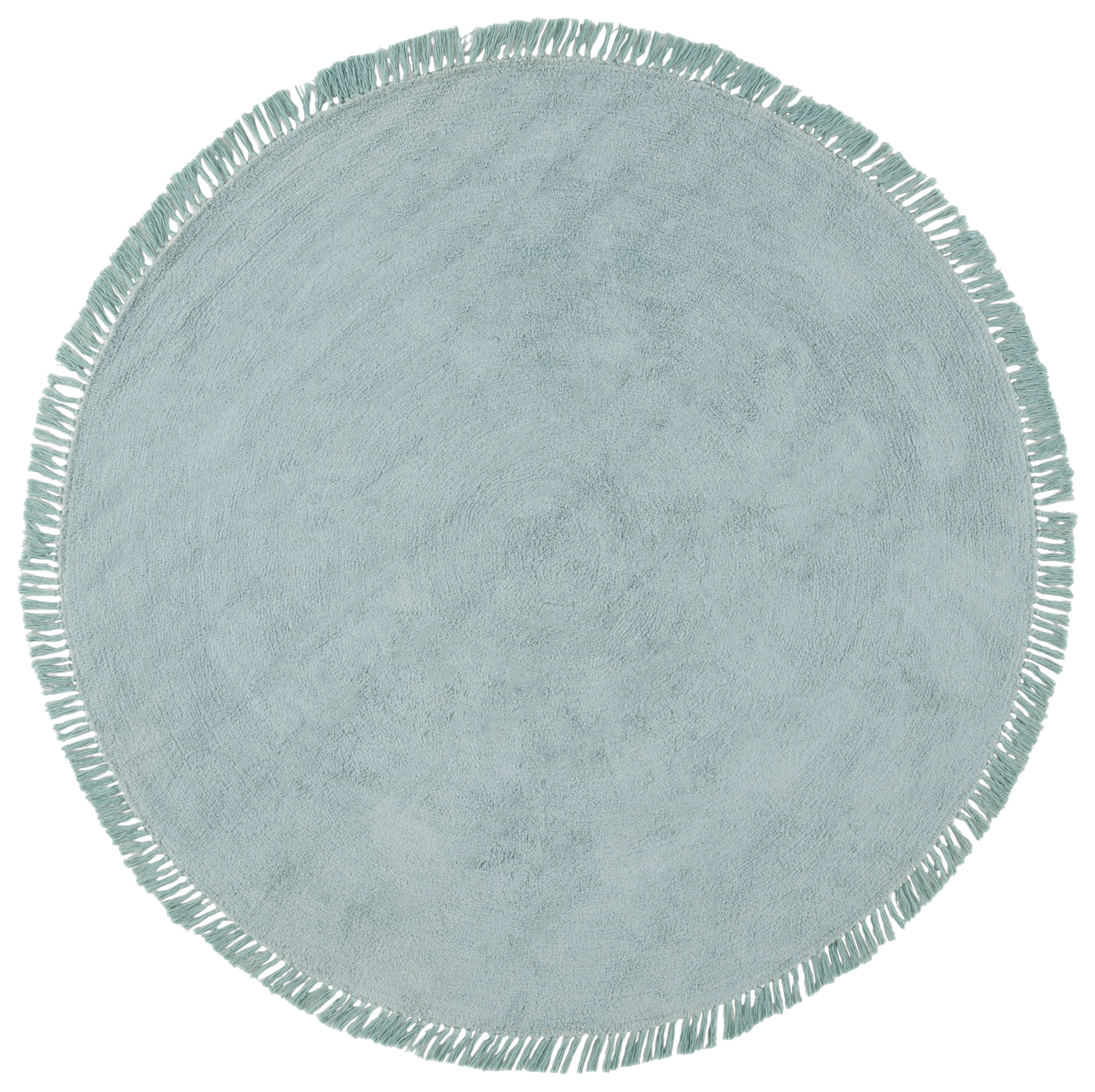 Safavieh Easy Care Frosina Solid Area Rug, Turquoise, 6' x 6' Round