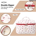 thumbnail image 4 of Bolsa de maquillaje Honitty, bolsas acolchadas para cosméticos, diseño floral, juego de 3, 4 of 6