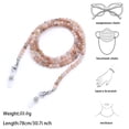 thumbnail image 3 of Cadena para anteojos KAI Top de moda con cuentas de piedra natural para mujer, 3 of 7