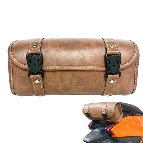 MezoJaoie Motorcycle Bags for Back Seat Motorcycle Rear Bag Tool Organizer Leather Storage Organizer Gear Pouch for Men Women Bike Luggage Cycling Accessories Electric Scooter Road Trip superbly