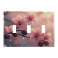 thumbnail image 2 of Dailycode Light Switch Plate Covers 2 Gang Wall Plate Plastics Outlet Covers for Kitchen Home Office Decor Pink Peach Blossoms, 2 of 8