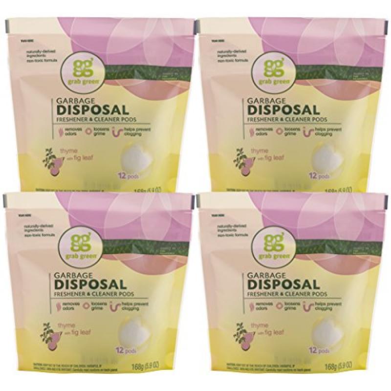 Grab Green Natural Garbage Disposal Cleaner and Freshener, Thyme with