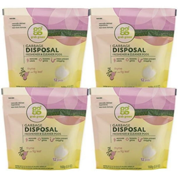 Grab Green Natural Garbage Disposal Cleaner and Freshener, Thyme with