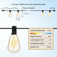 thumbnail image 7 of DAYBETTER 50ft Solar Outdoor String Lights, with 12 Edison Vintage Shatterproof Bulbs, ST38 Waterproof Hanging Lights, Dimmable Lights for Yard, Patio, Canopy, 7 of 7