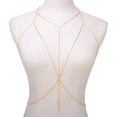 thumbnail image 1 of Circle Chain Bra Body Chain Clothing Chain, Metal Brass Bar Pendant, Body Chain, 1 of 6