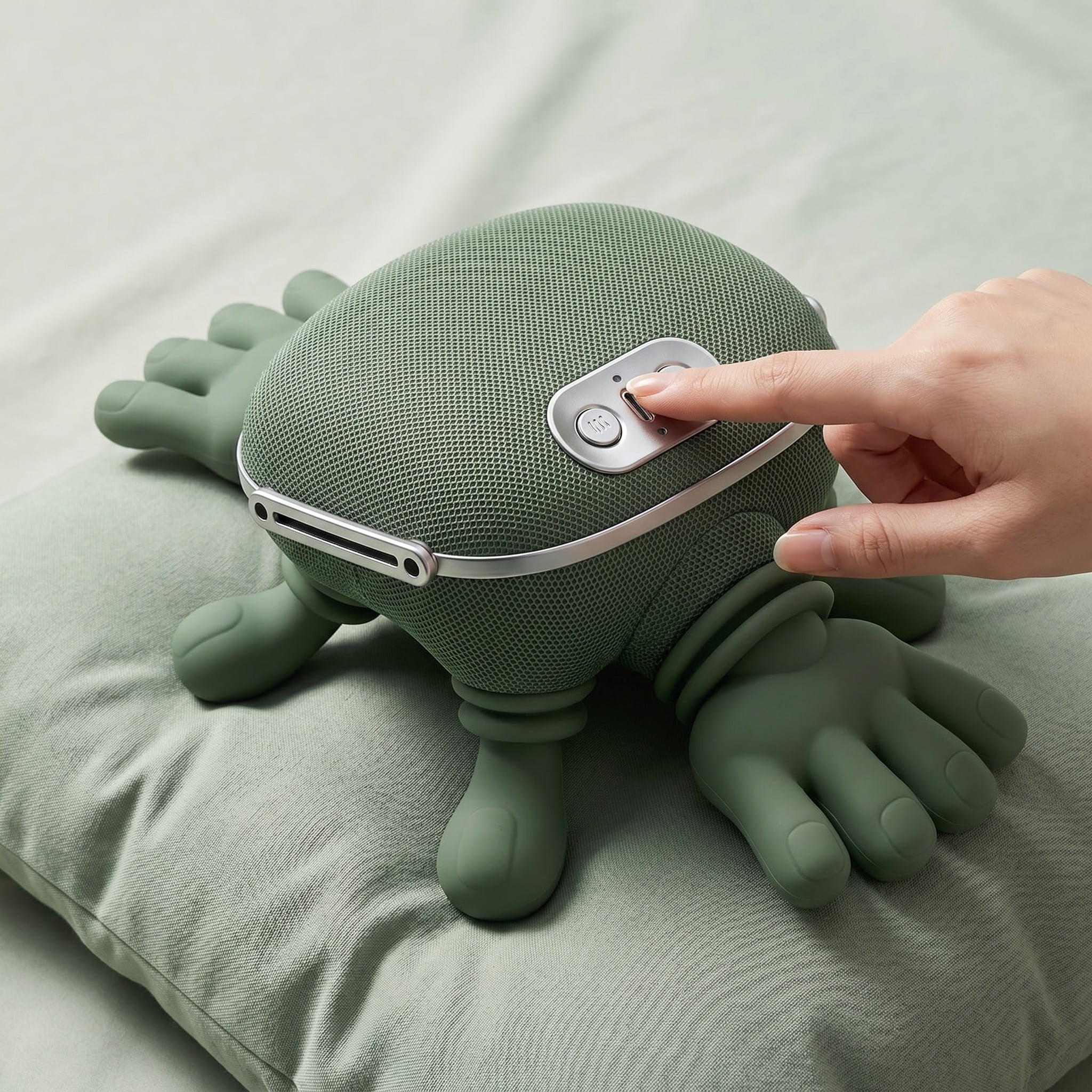 Neck and Shoulder Massager with Heat - 4D Shiatsu Kneading Massage for Back Pain Relief, Portable Electric Massager (Green)