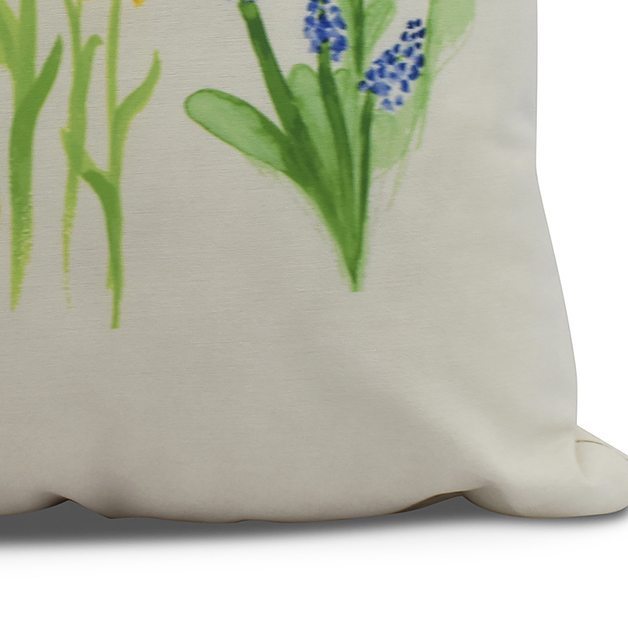 Simply Daisy, 20" x 20" Flower Trio Outdoor Pillow, Yellow
