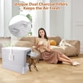 thumbnail image 6 of Enclosed Stainless Steel Cat Litter Boxes,Large Foldable Litter Box with Lid,Hooded Covered Stainless Steel Cat Litter Box,Easy Cleaning,No Urine Leakage,Deeper Pan, 6 of 7