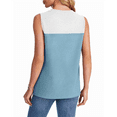 thumbnail image 2 of Women Casual Summer Round Neck Colorblock Sleeveless Tank Top L, 2 of 7