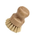 thumbnail image 6 of Raindrops 1Pcs Small Cleaning Brush for Kitchen Use with Oilproof Function Khaki Round Disc Shape Bamboo Sisal, 6 of 8