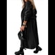 thumbnail image 5 of Chaqueta Clásica de Mujer con Solapa, Larga, Abertura Frontal y Cinturón, Abrigo Extra de Lana Negro XXL, 5 of 6