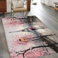 thumbnail image 2 of 3'x5' Rug for Living Room Bedroom, Valentine's Day Washable Area Rugs Non-Slip Carpet Mats, Couples Flowers Rainy Tower Romantic Pink Indoor Low Pile Area Rug Runner for Kitchen, Mudroom, 2 of 8