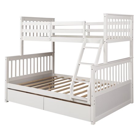 Bunk Beds Twin Over Full Classic Kids Bunk Beds For Boys Girls