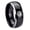 Black 2 Tone Polish Edge, variant on Wolf Concave Black Tungsten Men Ring 10MM