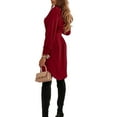 thumbnail image 3 of Minnieouse Primavera Casual estilo Color sólido mujeres vestido senderismo manga larga por encima de la rodilla vestidos Turn Down Collar ropa Vestidos Minnieouse AP016495-01, 3 of 5