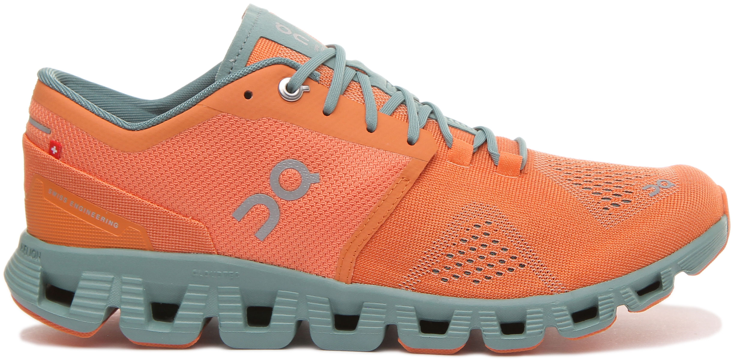 On Running Mens Cloud X Textile Synthetic Orange Sea Trainers 12 US