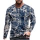 thumbnail image 1 of Hombres manga larga O-cuello impreso moda pulóver camisa casual Tops blusa Pompotops oipoqjl2247, 1 of 9