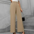thumbnail image 5 of REALiKUN Wide Leg Dressy Pants High Waisted Work Business Casual Slack Summer Flowy Palazzo Trousers with Pockets, 5 of 8