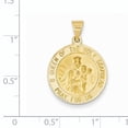 thumbnail image 2 of Beautiful 14K Queen Of The Holy Scapular Reversible Medal Hollow Pendant, 2 of 2