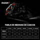 thumbnail image 3 of casco abatible para moto rasen payaso con lentes DOT fibra de vidrio negro XL, 3 of 9