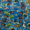 Novelty Kids Fish Blue Fabric, per Yard